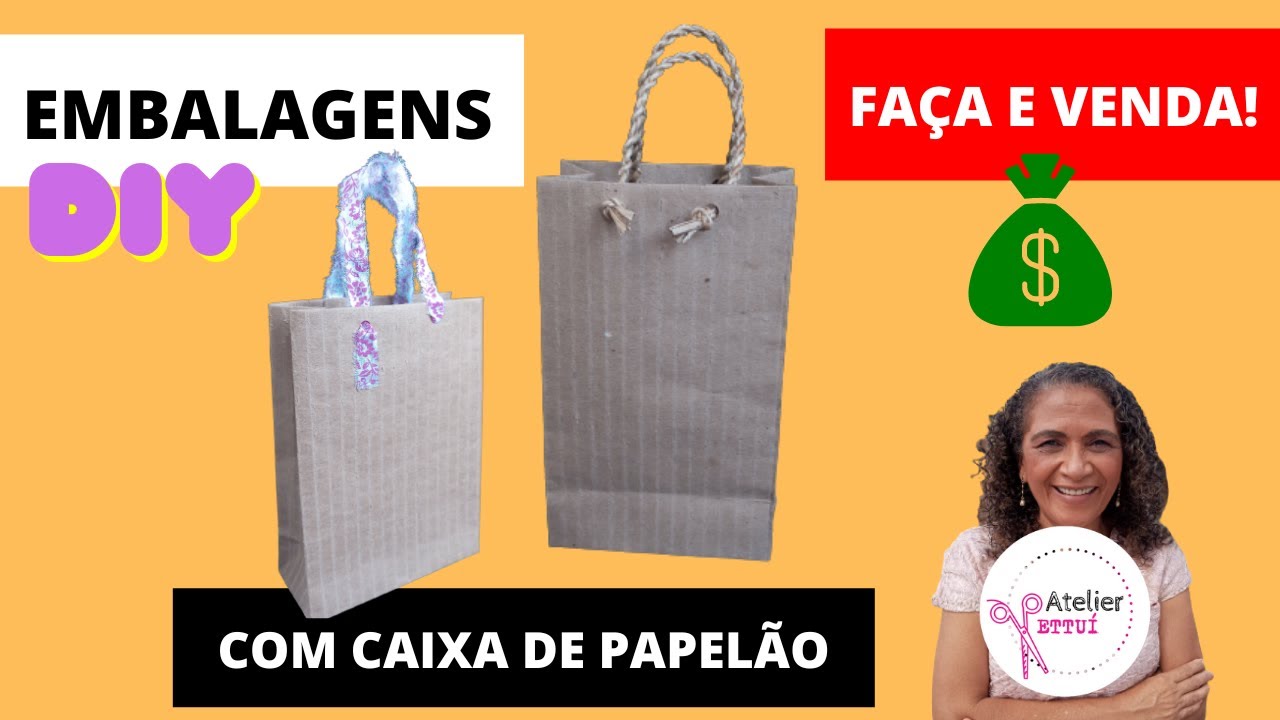 DIY- DO LIXO AO LUXO, EMBALAGEM COM PAPELÃO *Passo a passo*