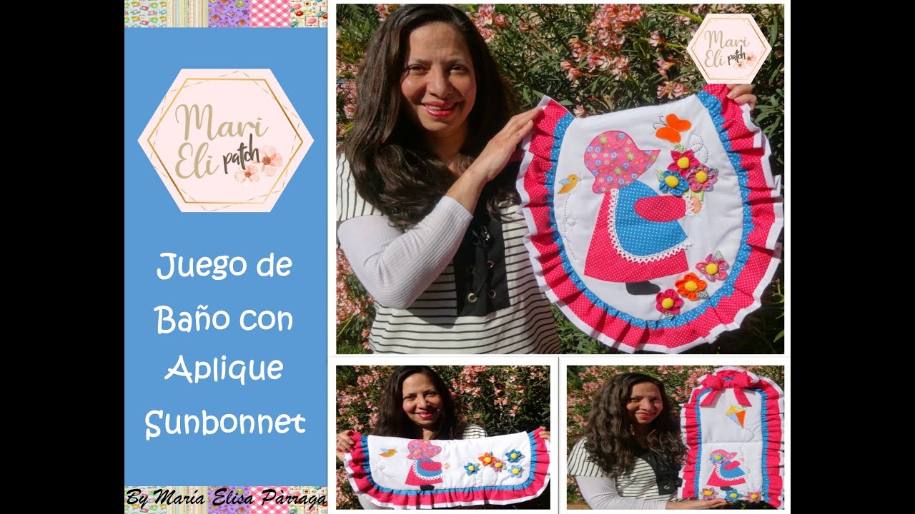 JUEGO DE BAÑO CON APLIQUE SUNBONNET-PARTE 2