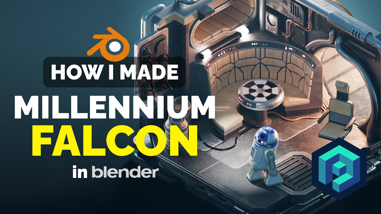 Millennium Falcon Diorama in Blender - 3D Modeling Process | Polygon Runway
