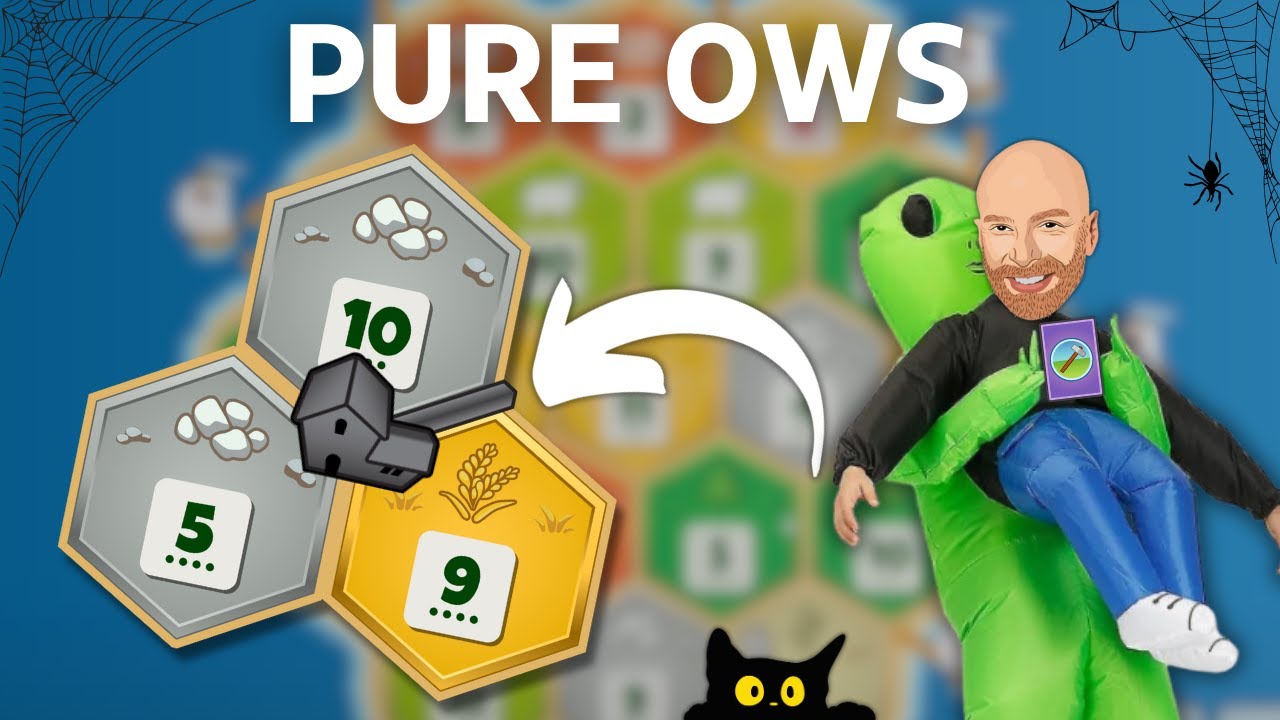 Catan Pro играет в РИСКОВАННОЙ конфигурации Full Ore Wheat Sheep