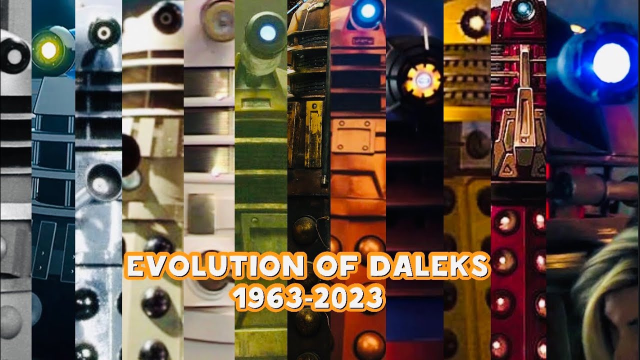 Evolution of Daleks 1963-2023 from Doctor Who