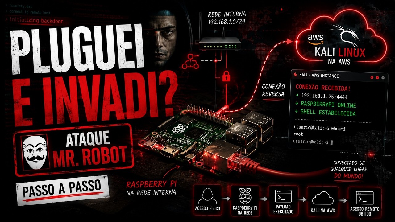 RECRIEI O ATAQUE DO MR. ROBOT (COM UM RASPBERRY PI!)
