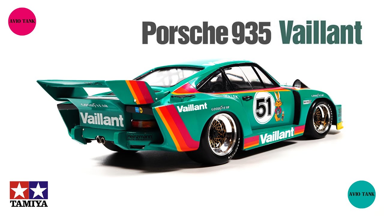 TAMIYA - PORSCHE 935 K2 VAILLANT - KREMER RACING - ENDURANCE RACE CAR - 1/20 - VIDEO 4K - RACE CAR.