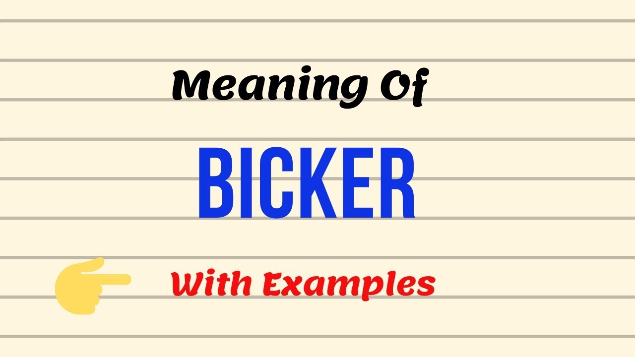 Meaning Of Bicker || Examples || Pronunciation || Urdu/Hindi
