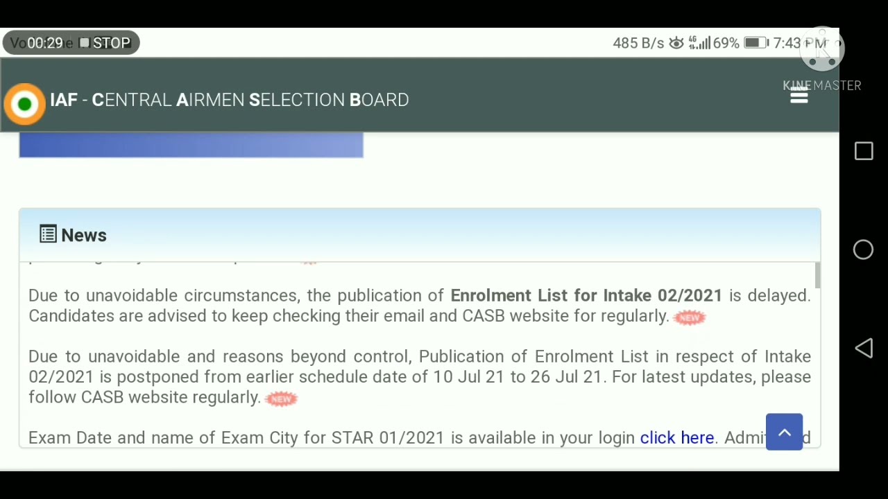 Air force x and y group result 2021 || Air force latest update 2021