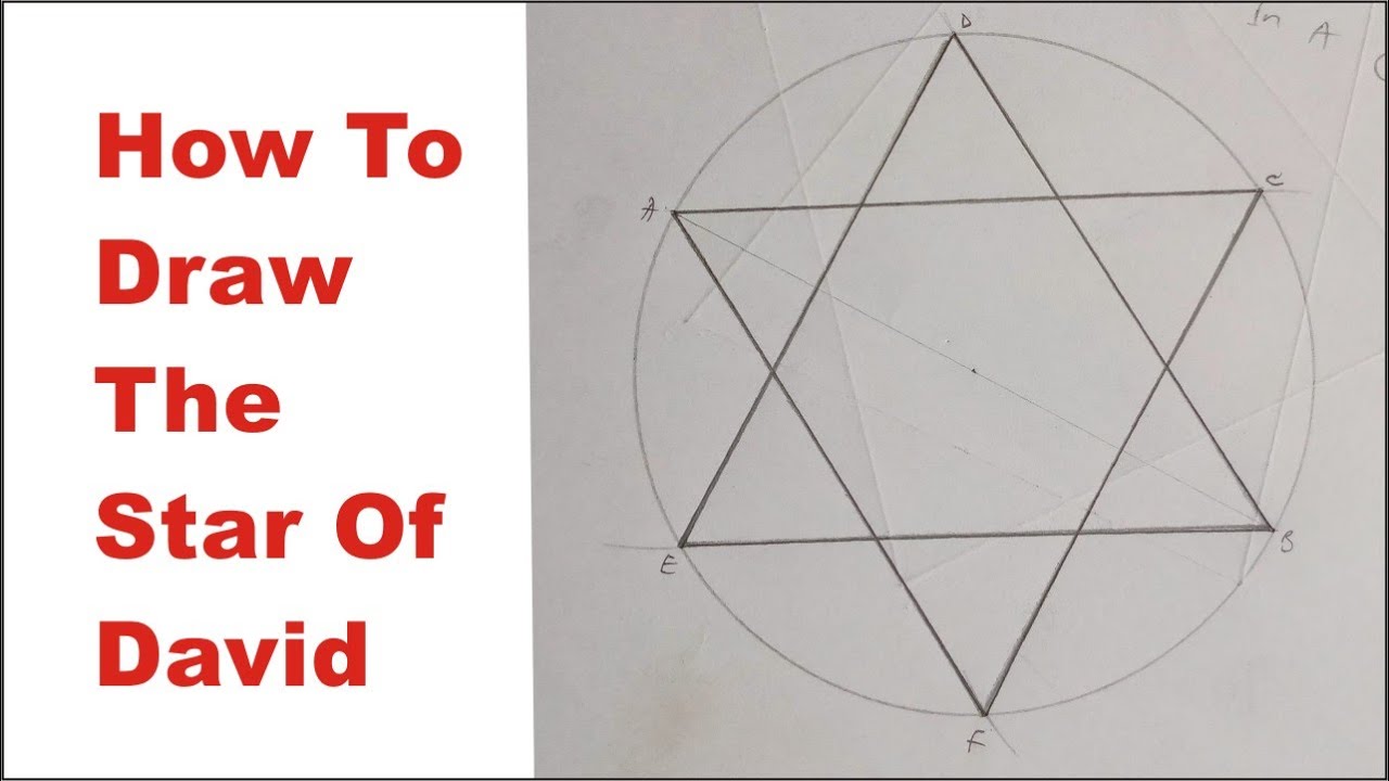 How to Draw the Star of David | How to Draw the Shield of David | How to Draw a 6 Pointed Star