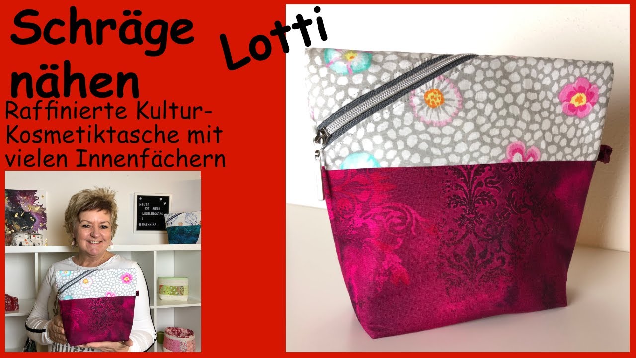 Raffinierte Kultur-Kosmetiktasche, mit vielen Innenfächern, einfach nähen