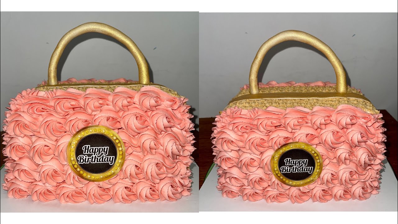 Butter cream hand bag cake decorations