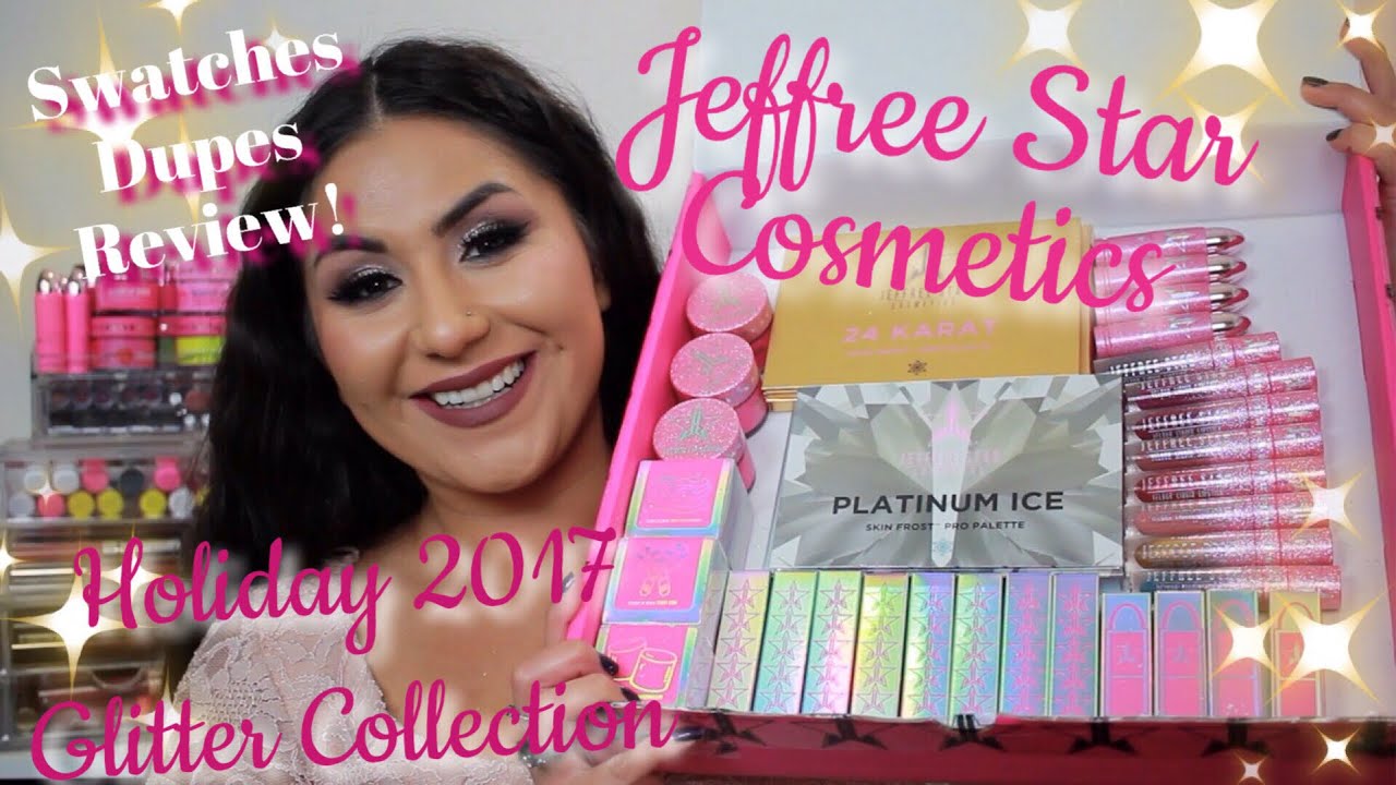 Jeffree Star Cosmetics| Holiday 2017 Glitter Collection Swatches, Comparisons, and Review!