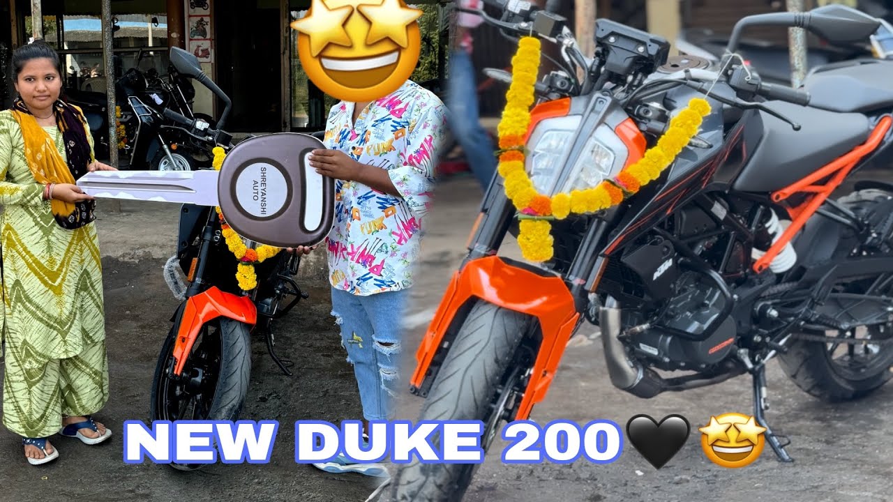 Taking delivery of new duke 200🖤🔥 II New colour🥳II New Tft console