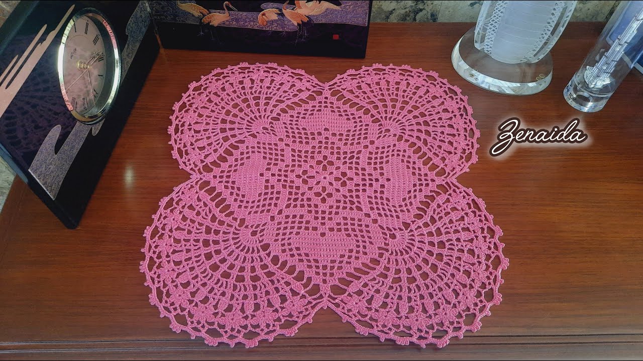 Carpetas Corazones y Abanicos 💞 #zenaida #crochet