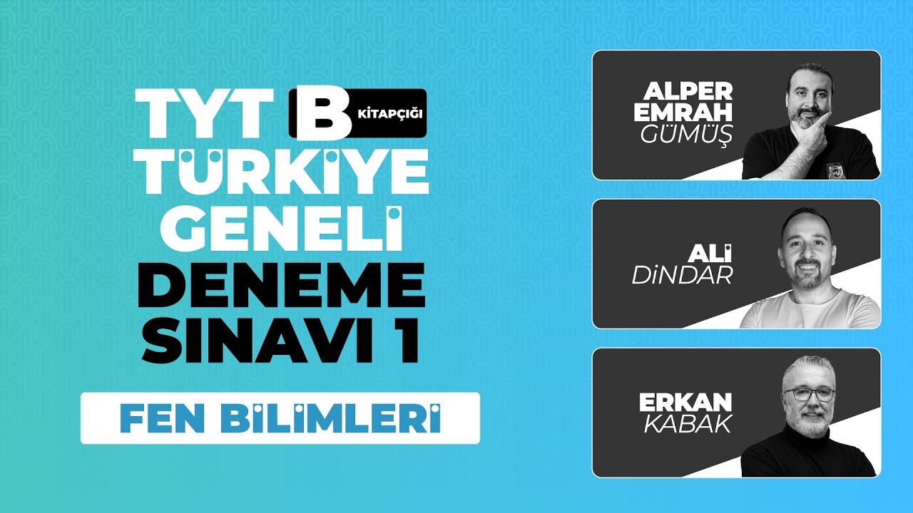 3D Türkiye Geneli Deneme Sınavı 1 - TYT - B Kitapçığı Fen Bilimleri Soru Çözümleri