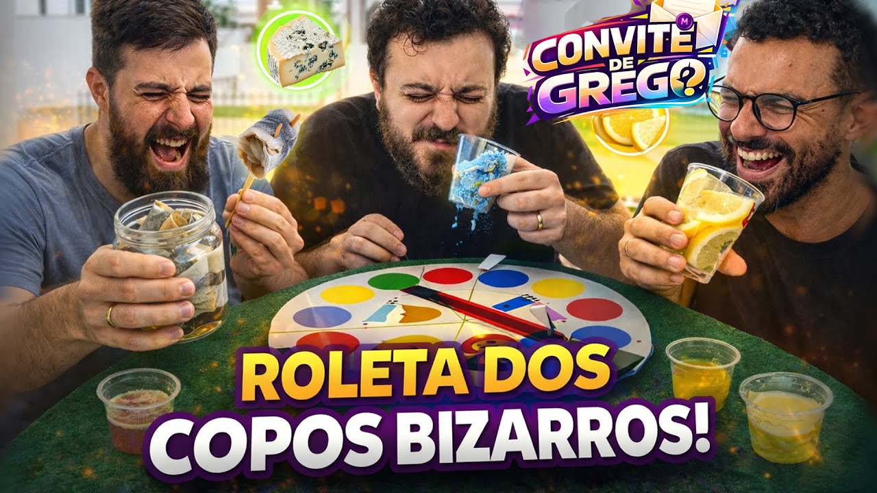DESAFIO Roleta dos Copos Bizarros: Peixe Cru em Conserva, Mofo Azul, Pimenta... Caiu tem que comer!