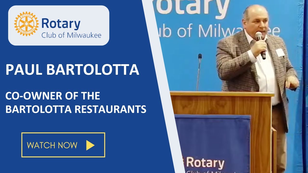 Tuesday Luncheon - Paul Bartolotta, the Co-Owner of the Bartolotta Restaurants