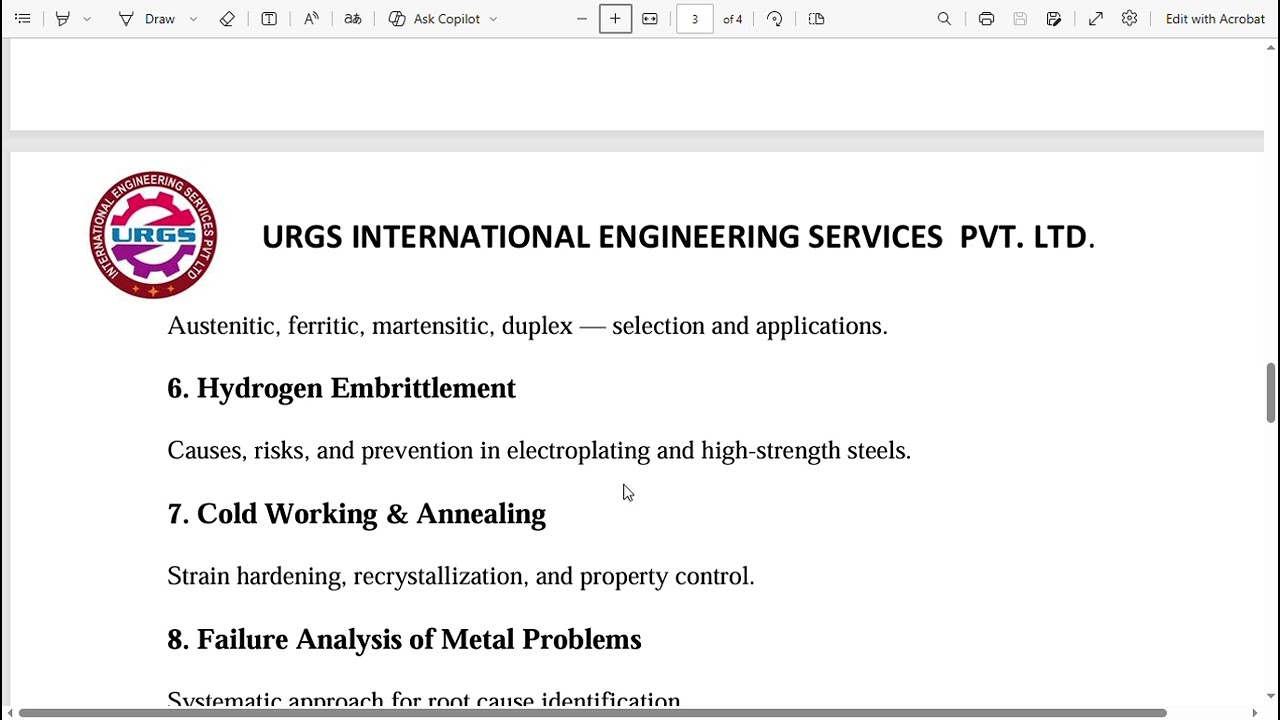 Short Professional Metallurgy Courses – 1-Day Online Program | URGS International