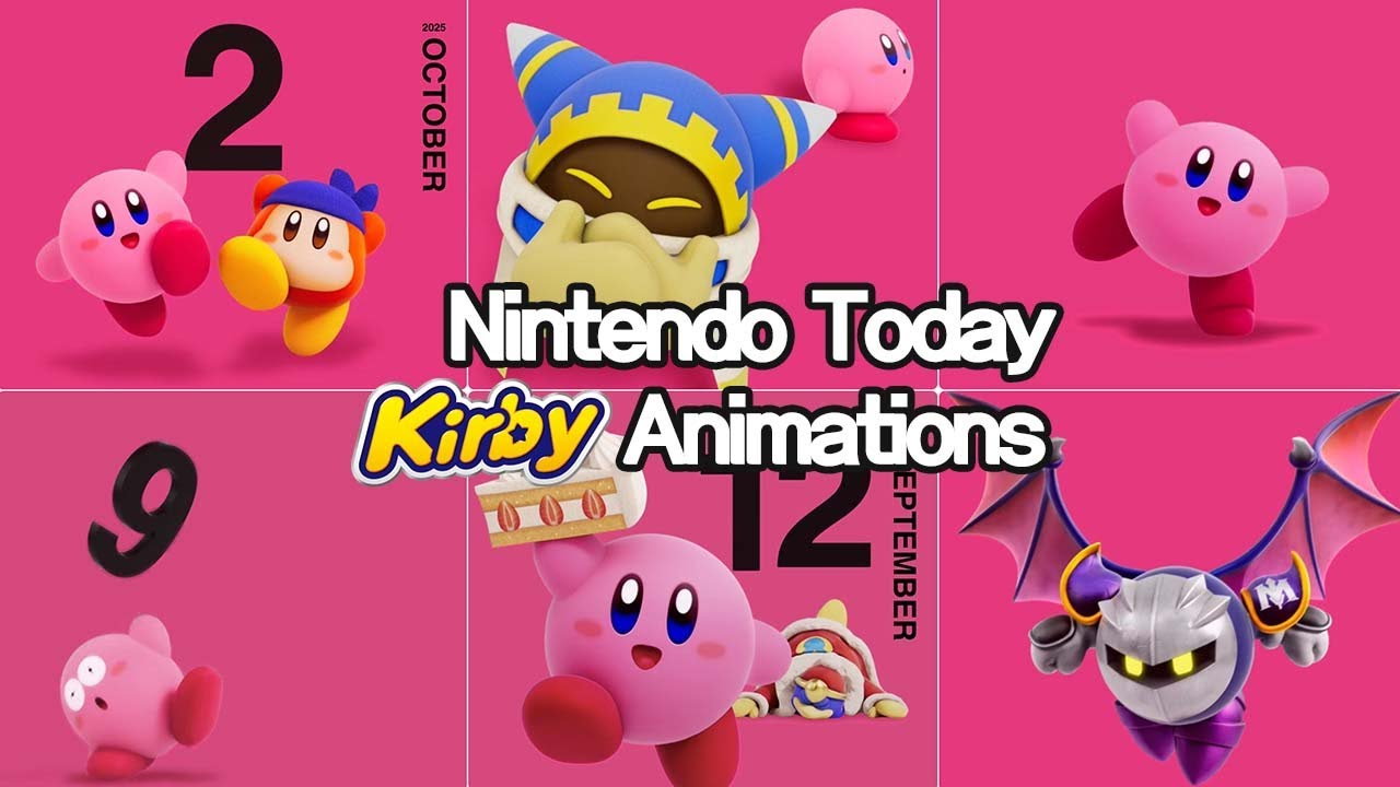[Nintendo Today!] 별의 커비 캘린더 애니메이션 모음 (소리 추가)