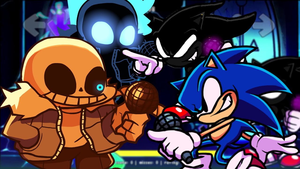 Sonic in Indie Cross: Sansational and Bad Time - Friday Night Funkin
