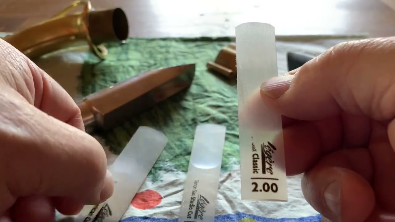 DIY: sanding down synthetic sax reed
