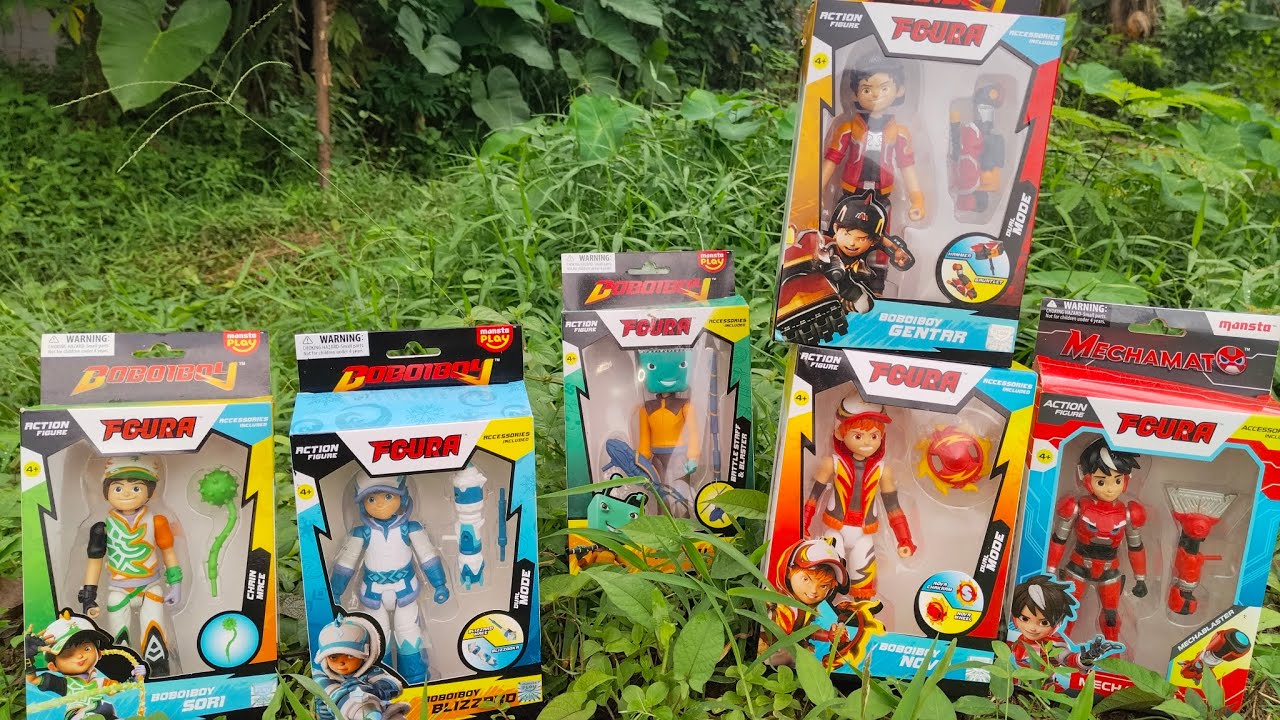 Review Mainan BoBoiBoy Fgura: Kekuatan Fusion BoBoiBoy Sori & Gentar, Blizzard, Nova, dan Adudu