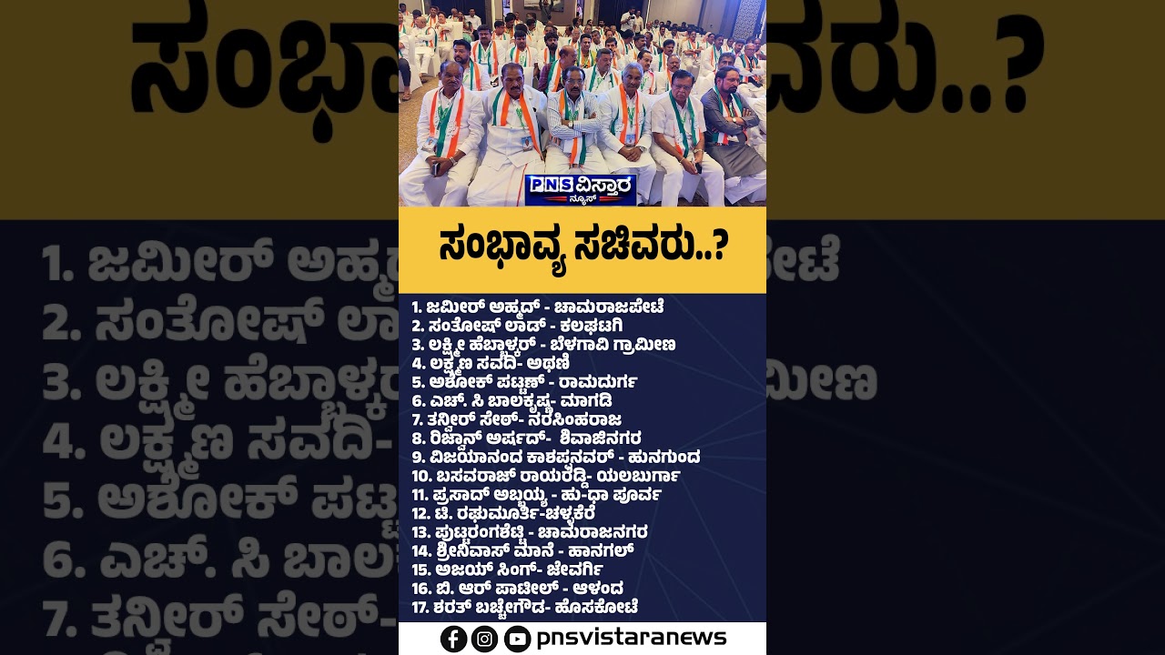 Karnataka Cabinet Expansion | ಸಚಿವ ಸಂಪುಟ ವಿಸ್ತರಣೆಗೆ ಕೌಂಟ್ ಡೌನ್..! ಸಂಭಾವ್ಯರ ಪಟ್ಟಿ ಹೀಗಿದೆ..!
