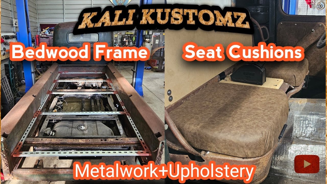 Building a Custom Bed Wood Frame for my 1947 Ford COE + Upgraded my Seat Cushions!