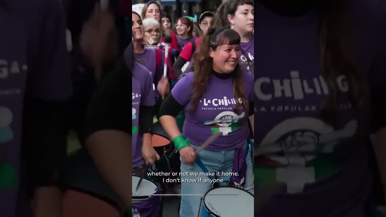 Argentina erupts in protest against gender violence after teen murder | AJ #shorts