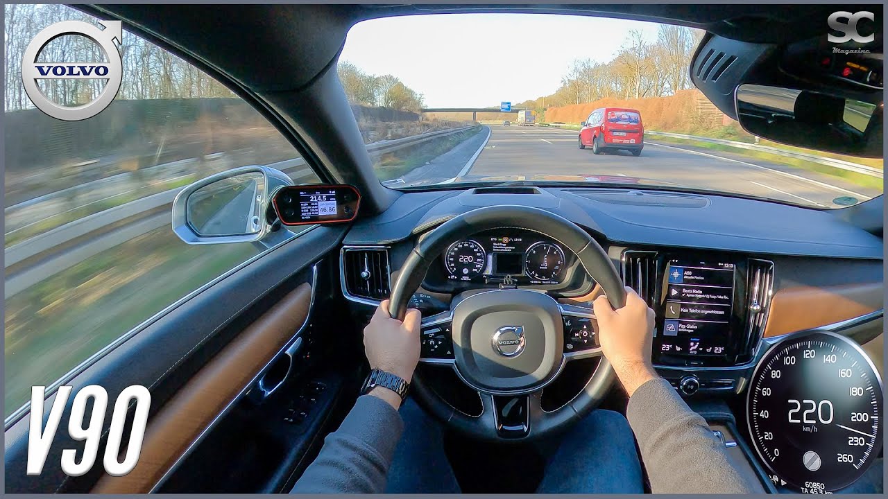2020 Volvo V90 [D4 AWD | 190 HP] - Autobahn Top Speed Drive POV