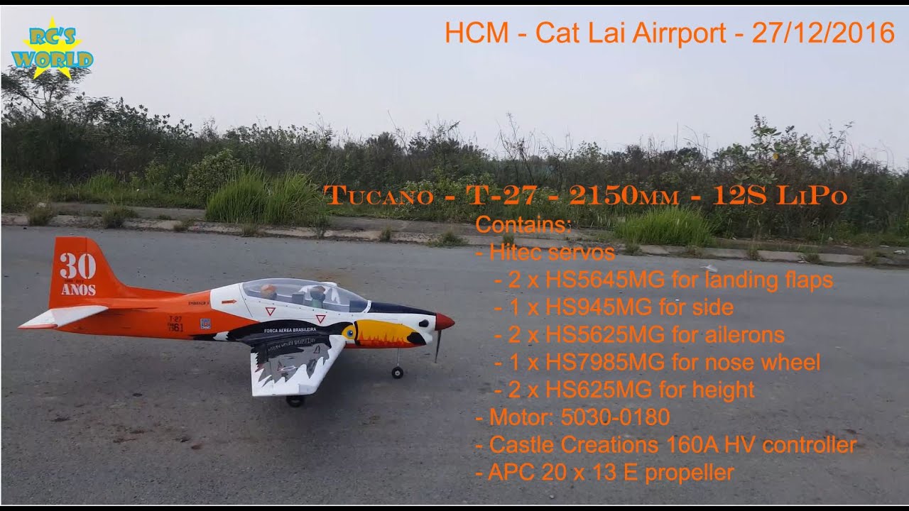 4K │THẾ GIỚI RC │ Tucano - T-27 - 2150mm - 12S LiPo (~35cc)