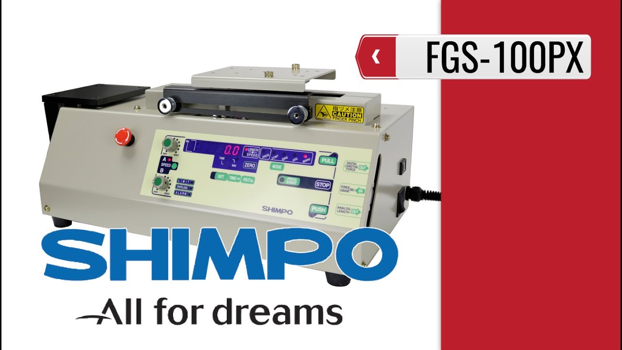 Shimpo FGS-100PX Programmable Force Test Stand (product video presentation)