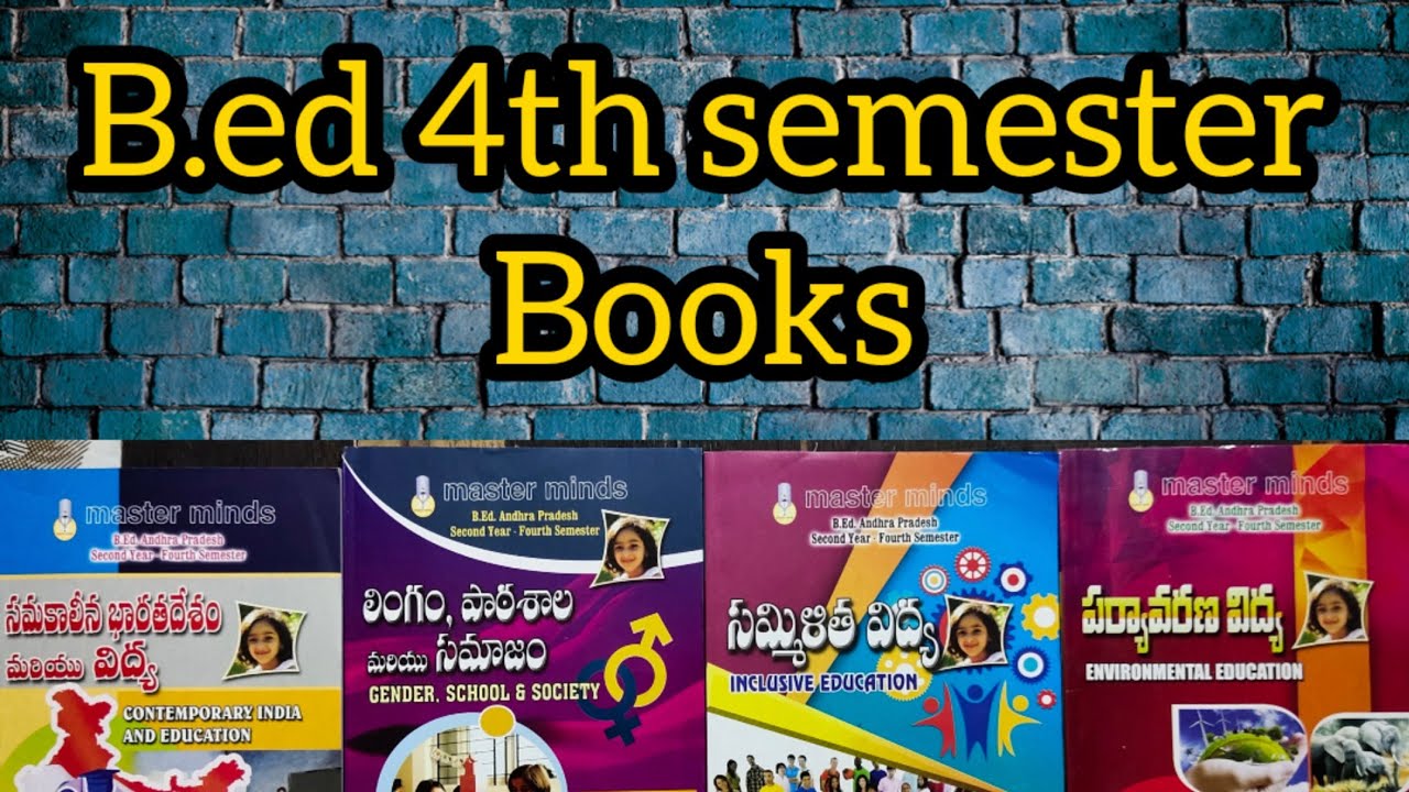 B.Ed 4th Semester Books @velocitylearners