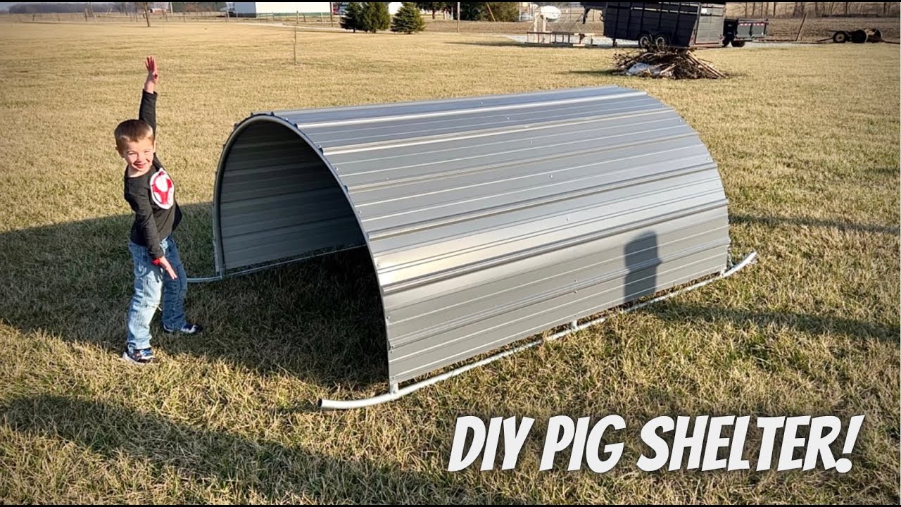 How to: Quick & Easy Fuller Farms DIY Mobile Pig Shelter. 1 Day Build!