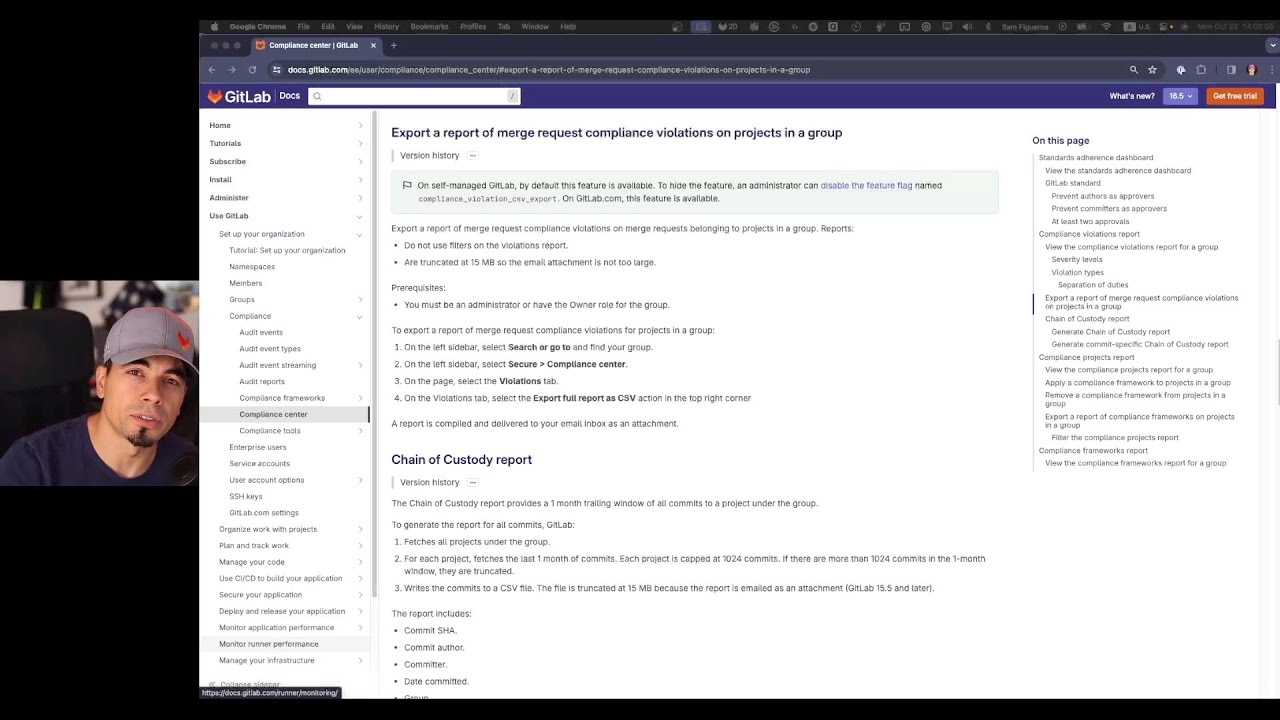 Compliance Center:  Violations Export Demo
