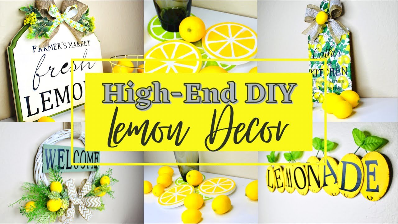 🍋 DIY Lemon Farmhouse Decor | High-End Farmhouse Decor | Dollar Tree Lemon DIY | kitchen Lemon DIYs