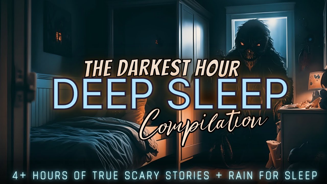 4+ Hours of TRUE Scary Stories & rain for sleep 😴 black screen, no ads, just stories