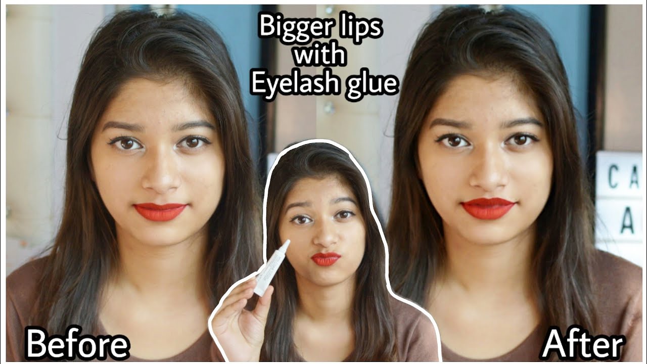 *VIRAL* TikTok Hack Gluing my lips to make them fuller and bigger | Makeup Hack | Catalytic Akanshya