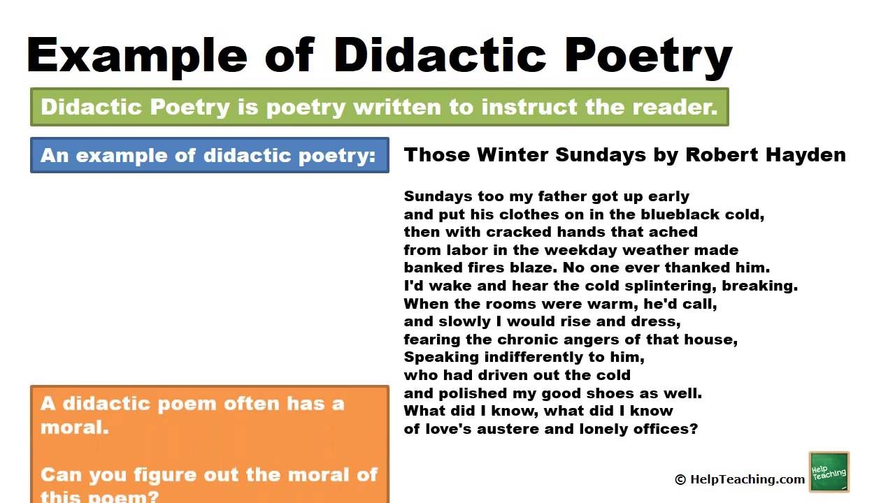 Didactic Poetry