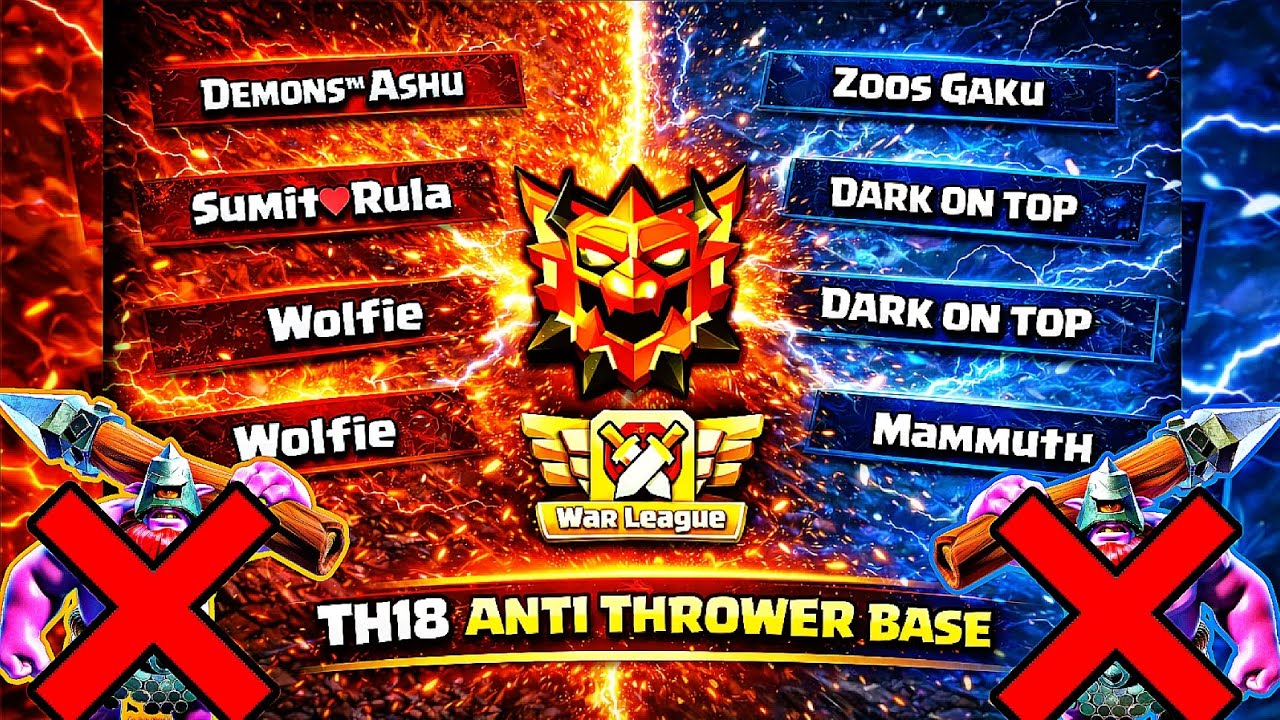 Best TH18 Anti Throwers LEGEND BASE LINKS at +5600 Trophies in 2026 | Th18 cwl Bases |