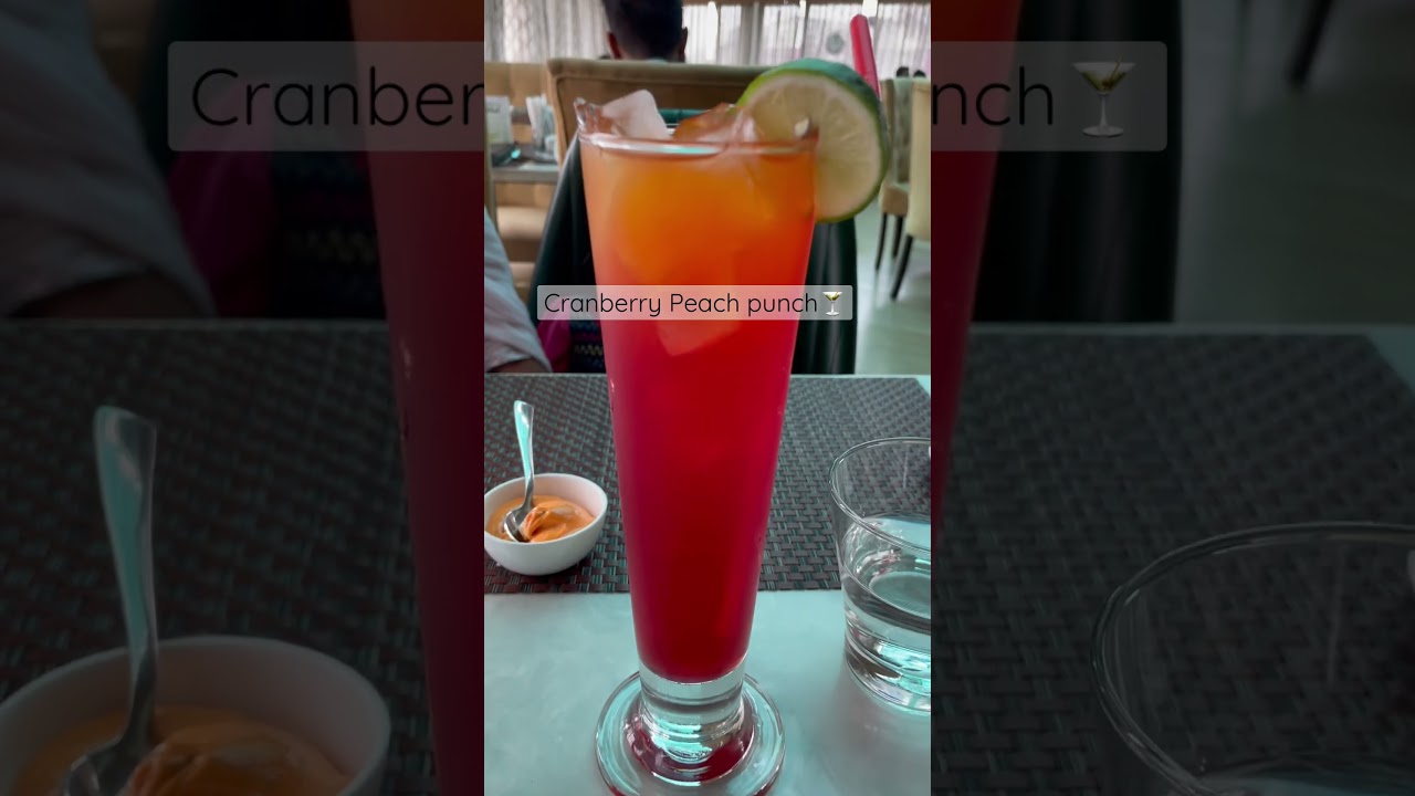 5 start hotel like Cranberry Peach Punch 🍸at home #shorts #recipe #drink