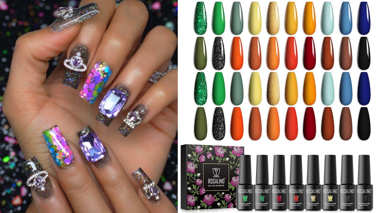 testing ROSALIND gel polish for the first time! GOTH CANDY JELLY NAILS