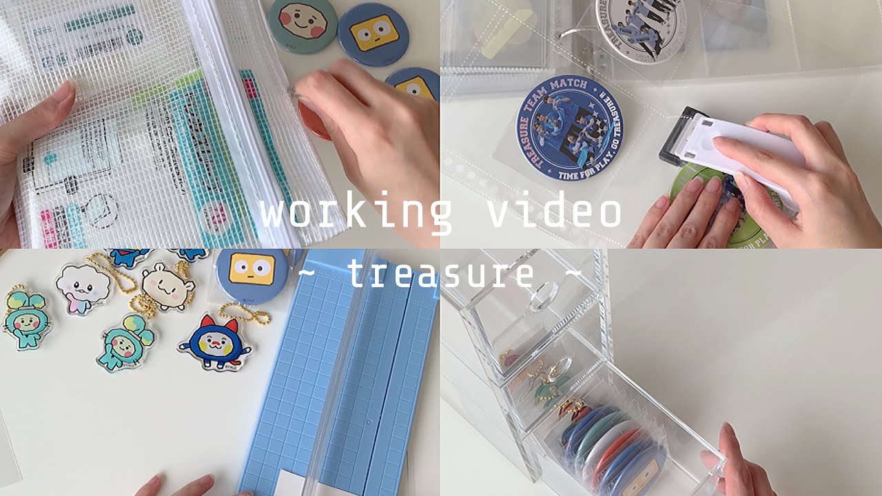 《 TREASURE 》 TRUZcafe などのグッズ収納 / 作業動画 💎´- （트레저 / 트메로그 ）