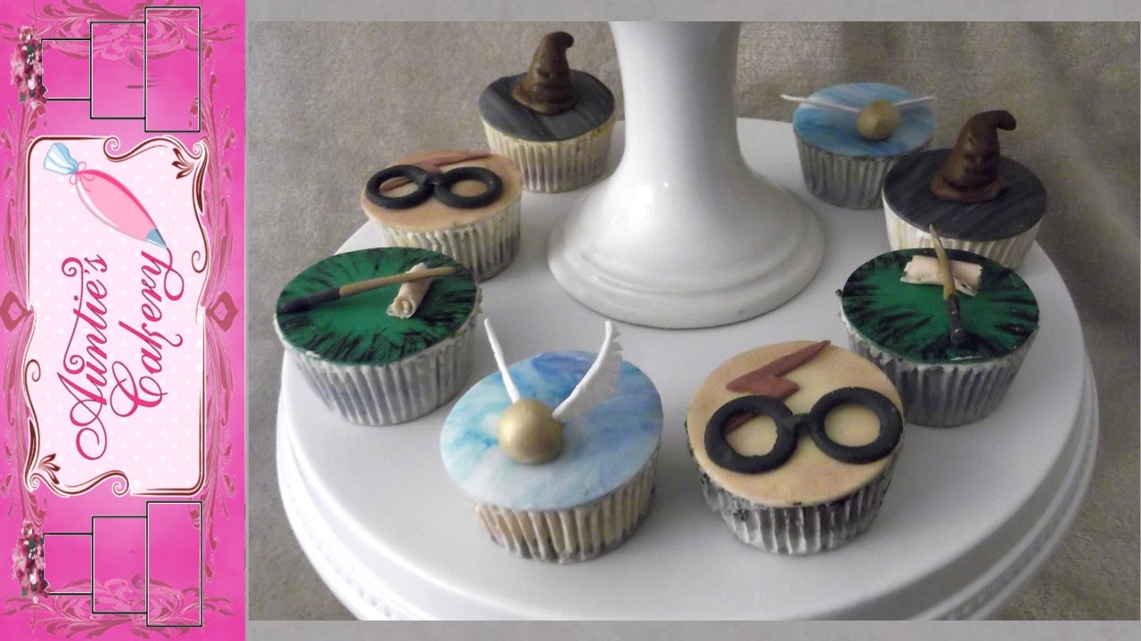 4 Harry Potter cupcake Toppers