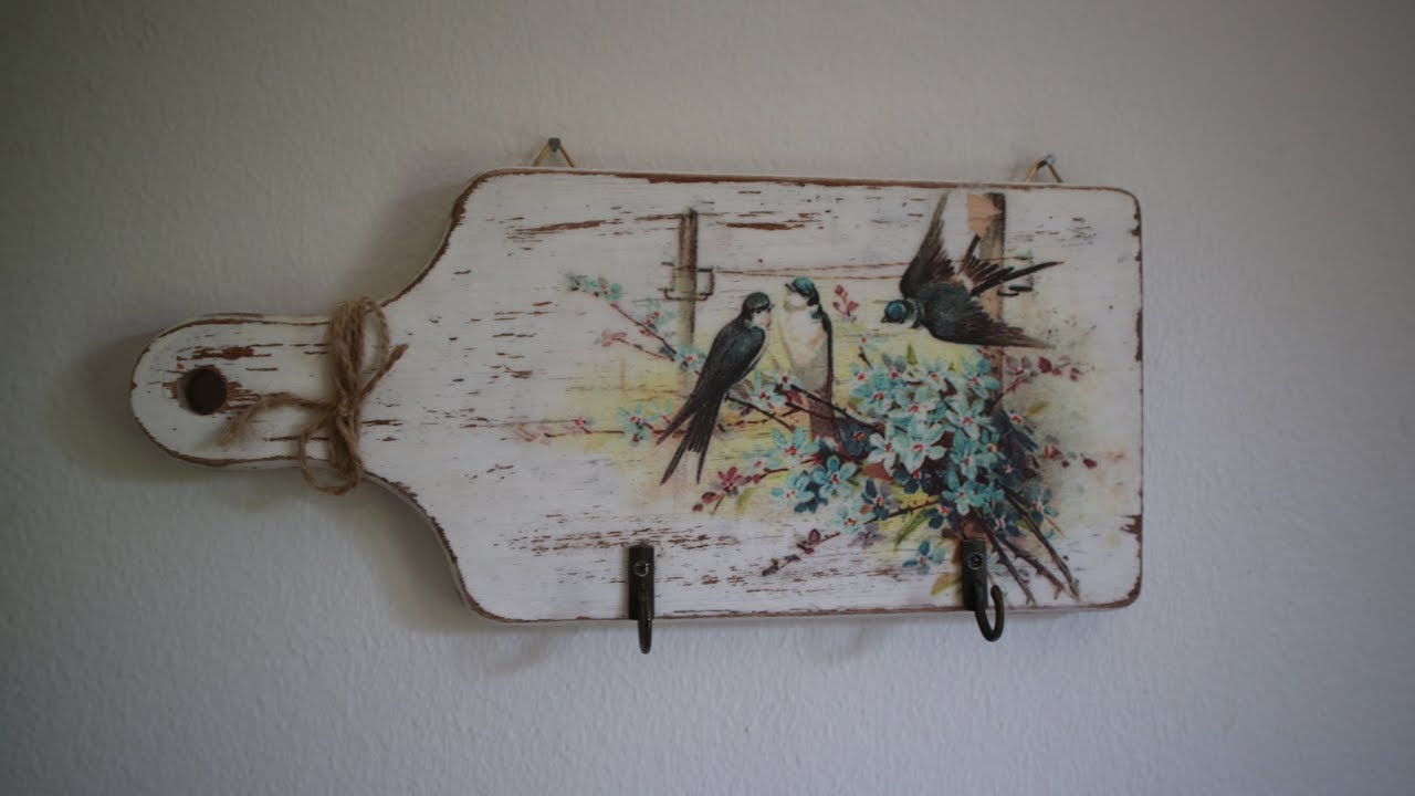 #8 /DECOUPAGE BOARD / DIY / OZDOBNA DESKA Z PTASZKAMI / TUTORIAL / HANDMADE/ KROK PO KROKU