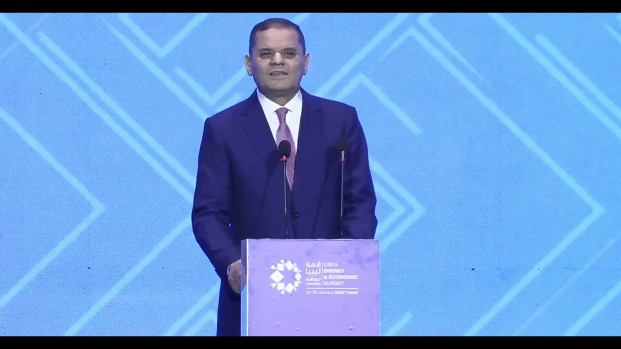 سعادة عبد الحميد الدبيبة يلقي الكلمة الرئيسية في قمة ليبيا للطاقة والاقتصاد 2026
