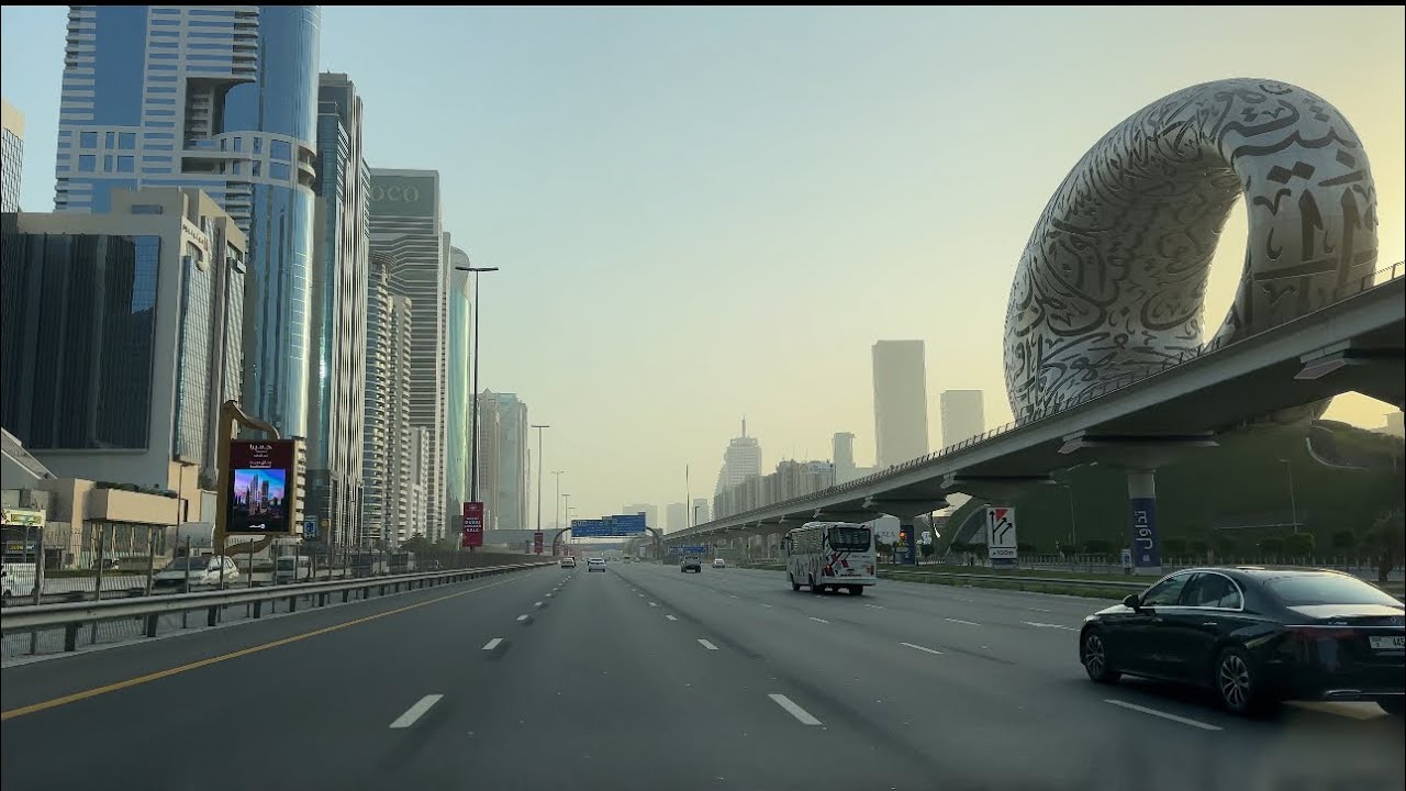 Jumeirah3 To Dubai Airport Terminal 3 Arrivals Parking Area Driving 6.30an Sheikh Zaid Road -Garhoud