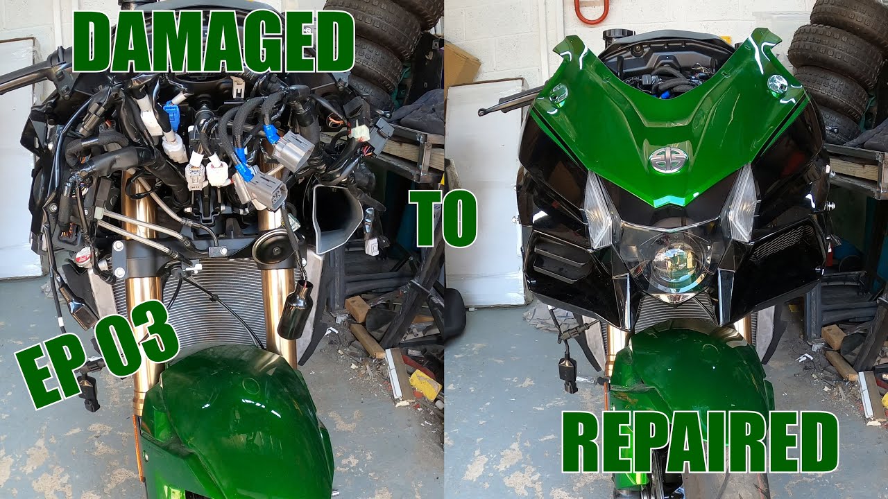 Kawasaki H2 SX SE DAMAGED | 4K Rebuild series EP 03