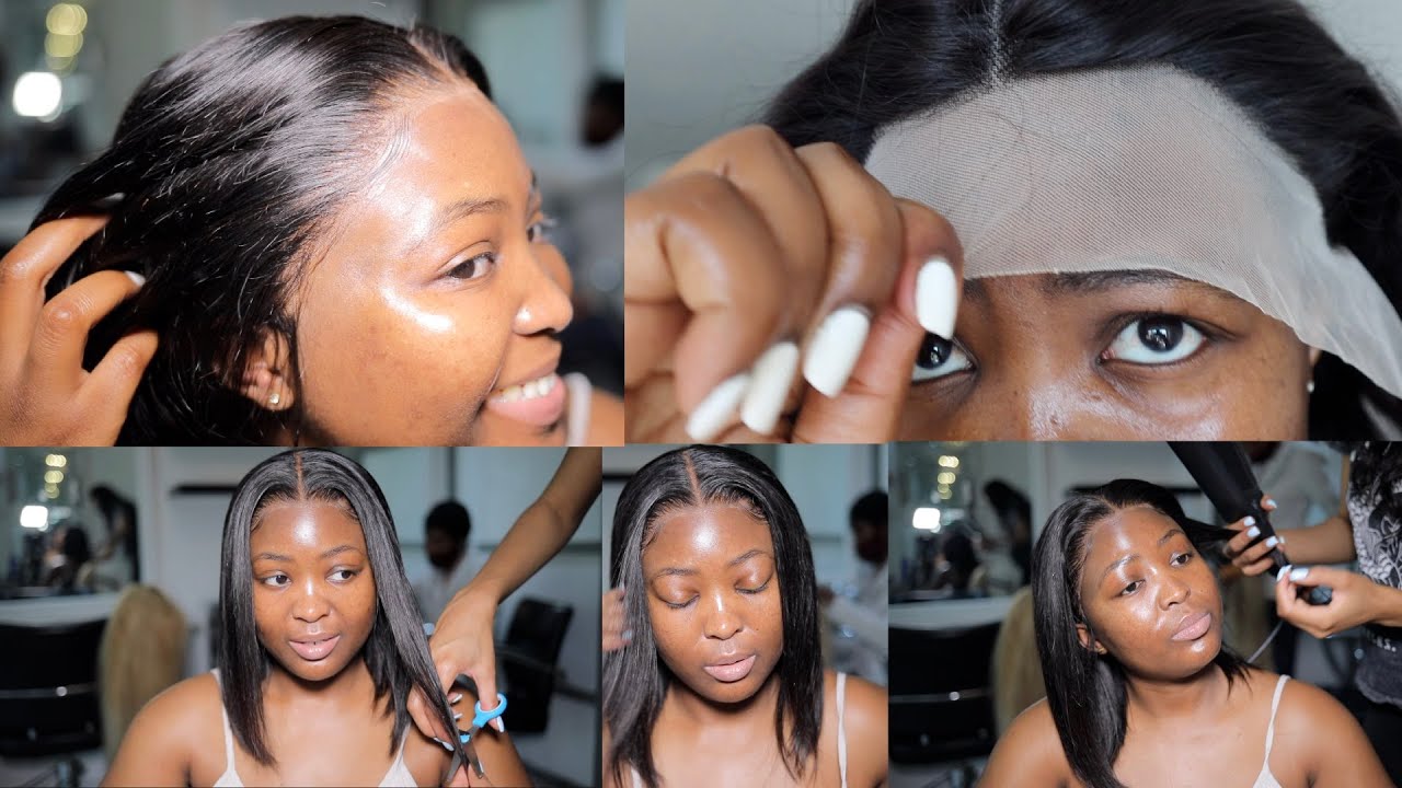 I LET A PROFESSIONAL SLAY MY FRONTAL BOB WIG from ALI GRACE HAIR | STYLIST: NEY HAIR