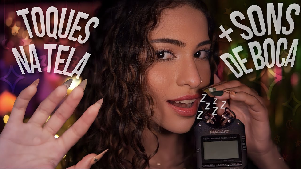 ASMR • Sons de Boca Abafados + Toques Suaves na Tela