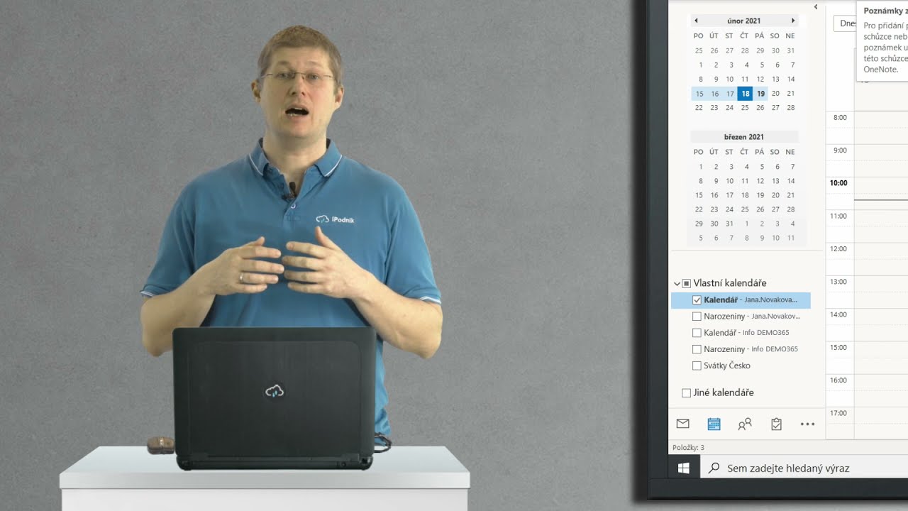 Plánování schůzek v kalendáři Microsoft Outlook
