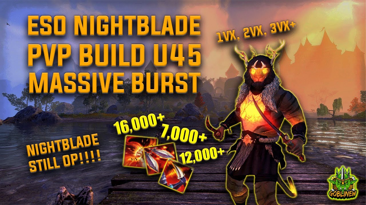 ESO META NIGHTBLADE PVP BUILD U45 l Massive Burst & Sustain l NIGHTBLADE IS STILL OP!!!
