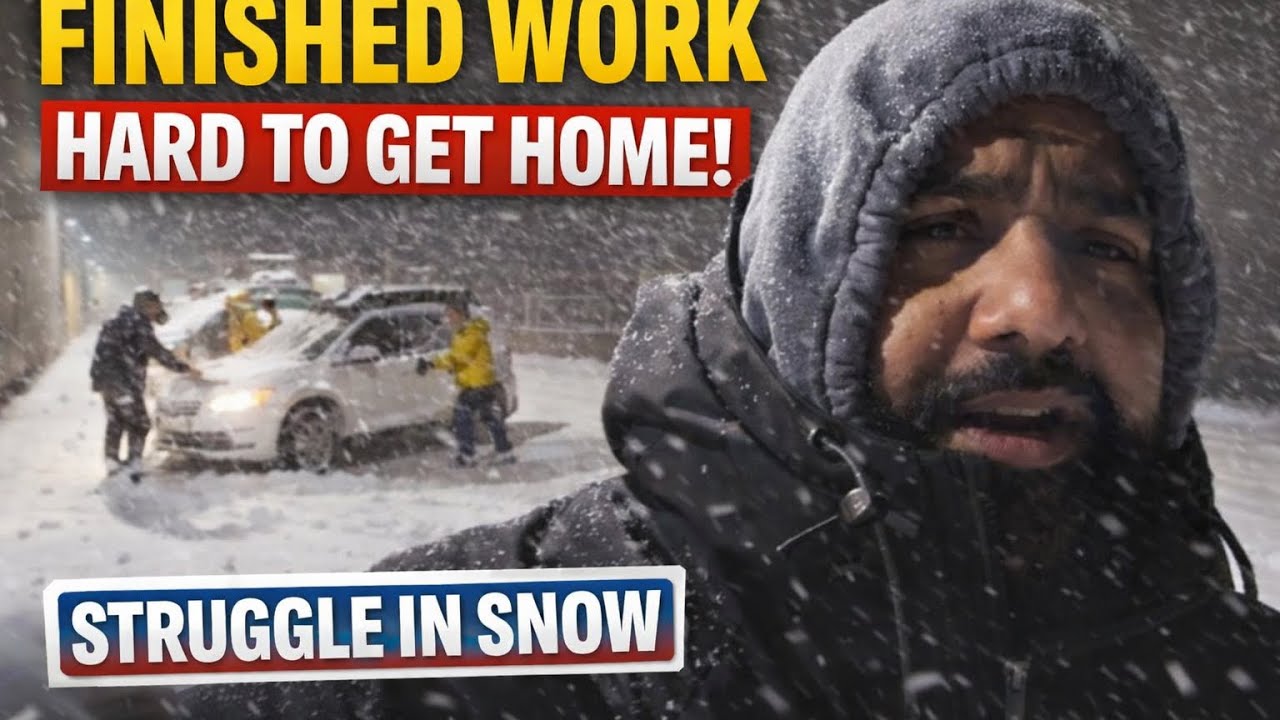 Life in Canada ❄️ Finished My Shift but Snow Made It Impossible to Go Home